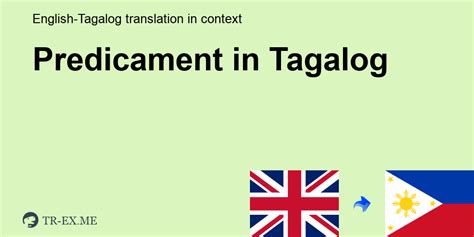 predicament meaning in tagalog